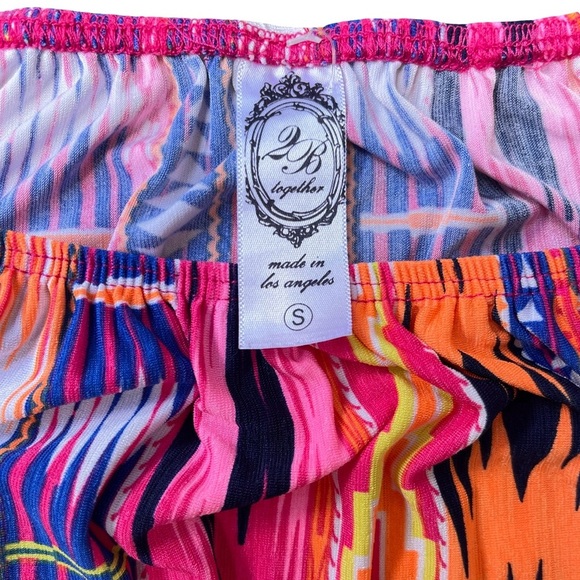 2B Together Boho Aztec Print Peasant Tunic Dress with Crochet Hem – Small - Picture 6 of 9